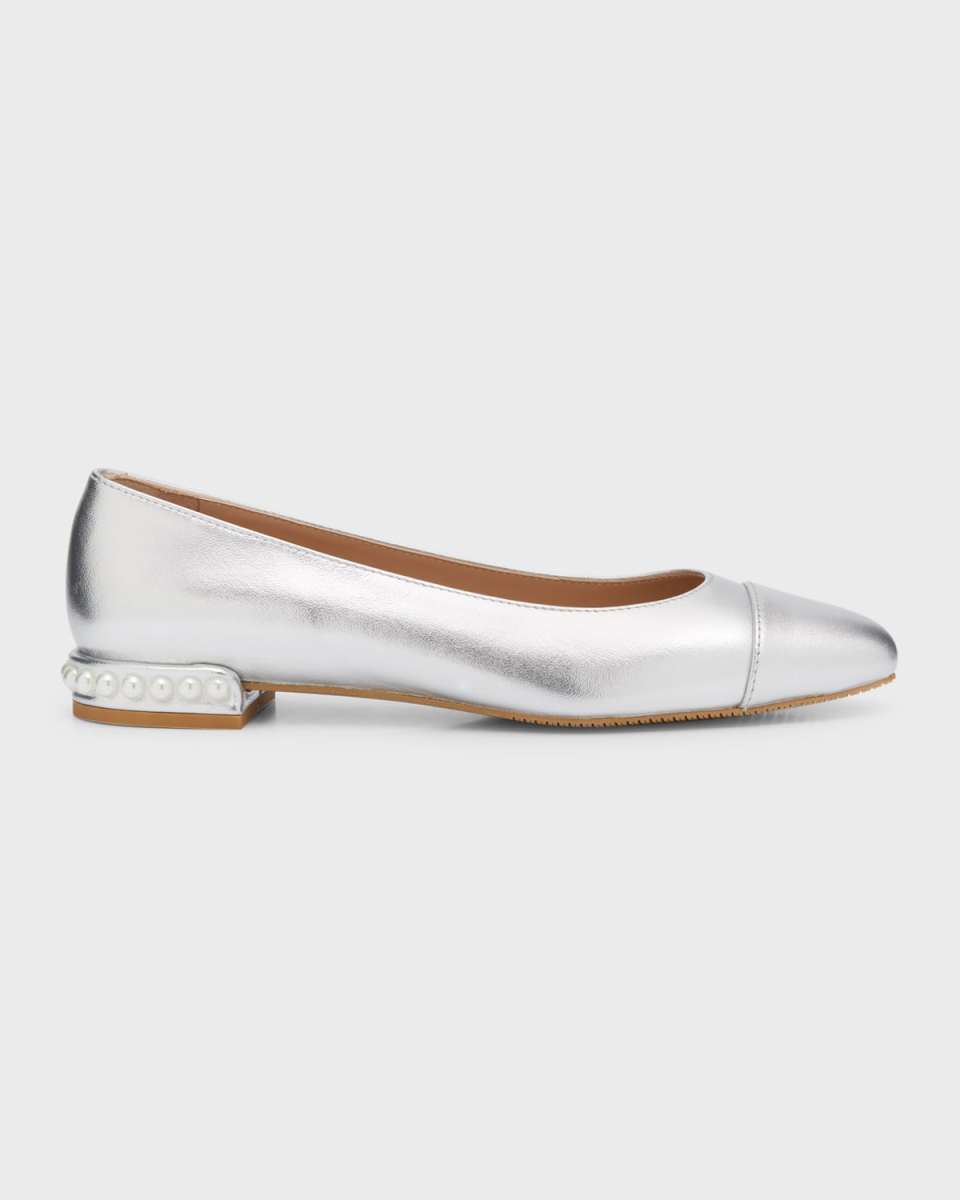 Metallic Pearly Ballerina Flats